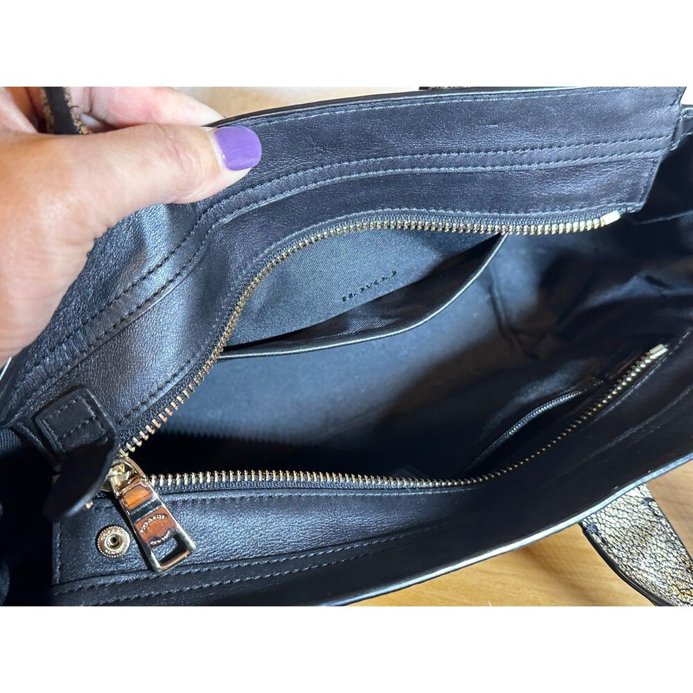 Coach Gold Leather Swagger Medium Carryall Top Handle Bag EUC - Picture 8 of 9